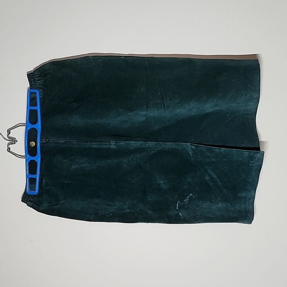 Sierra Suede Green Suede Leather Midi Skirt womens 8 - Picture 4 of 9